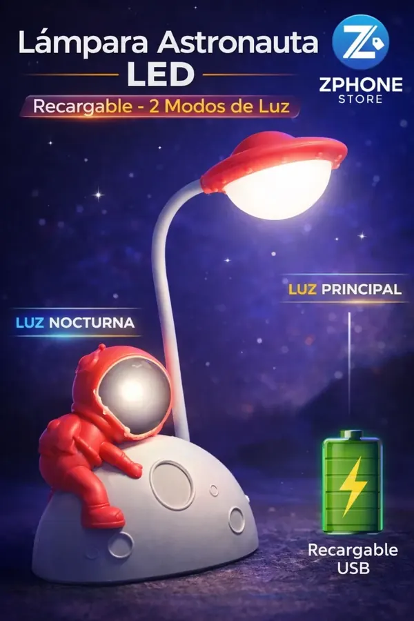 Lámpara Astronauta LED Recargable