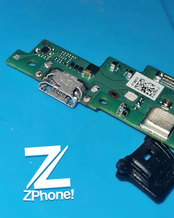 Celular Android · Cambio de pin de carga · Pin nuevo soldado